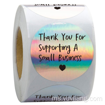 Harga Rendah Waterproof Paper Coated Paper Hologram Laser Sticker